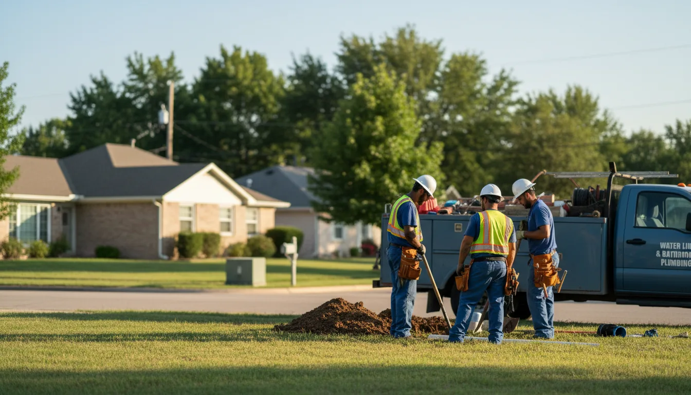 Residential water line and bathroom plumbing service in South Park, PA